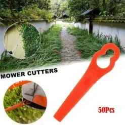 HKLFFJA 20 Pcs Lames De Tondeuse Pour RT250 Jardin Pelouse Tondeuse Accessoires,lames De Rechange,couteau En Plastique, Coupe-bordures Sans Fil -Tondeuse Et Accessoires Boutique 57020351 5