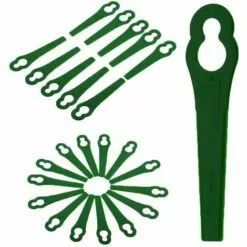 HKLFFJA Lot De 120 Lames De Rechange Pour Tondeuse à Gazon, Lame De Rechange En Plastique Pour Tondeuse à Gazon, Lames De Coupe Pour Tondeuse à Gazon, Lames De Rechange En Plastique(Vert)