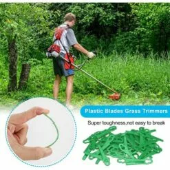 HKLFFJA 120pcs Lames En Plastique De Rechange Pour Coupe Bordure Lame De Tondeuse à Gazon Lames Pour Débroussailleuse Sans Fil Lames De Coupe De Remplacement Pour Jardin Pelouse (Vert) 11 HKLFFJA 120pcs Lames En Plastique De Rechange Pour Coupe Bordure Lame De Tondeuse à Gazon Lames Pour Débroussailleuse Sans Fil Lames De Coupe De Remplacement Pour Jardin Pelouse (Vert) -Tondeuse Et Accessoires Boutique 57020507 5