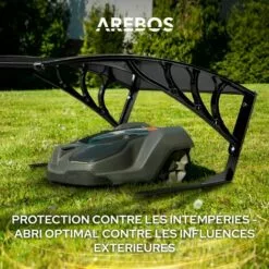 AREBOS AREBOS Garage De Tondeuse Robot | Abri Pour Robot | Taille 102 X 79 X 46 Cm | Résistant Aux Intempéries + Protection UV | Avec Pieds En Métal | Matériel De Montage Inclus Noir - Noir 10 AREBOS AREBOS Garage De Tondeuse Robot | Abri Pour Robot | Taille 102 X 79 X 46 Cm | Résistant Aux Intempéries + Protection UV | Avec Pieds En Métal | Matériel De Montage Inclus Noir - Noir -Tondeuse Et Accessoires Boutique 57050257 5