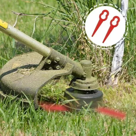 HKLFFJA Lames De Tondeuse à Gazon - 100 Pièces Lames De Tondeuse En Plastique Accessoires De Jardin Lames De Coupe Lames De Rechange Pour Tondeuse à Gazon Lame De Coupe-herbe Outils (Rouge) 6 HKLFFJA Lames De Tondeuse à Gazon - 100 Pièces Lames De Tondeuse En Plastique Accessoires De Jardin Lames De Coupe Lames De Rechange Pour Tondeuse à Gazon Lame De Coupe-herbe Outils (Rouge) – Image 4
