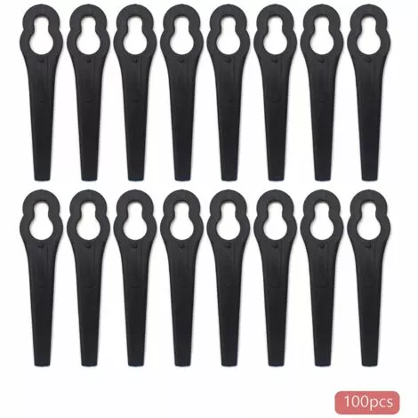 CHANCEY Lames De Tondeuse,Lames En Plastique De Tondeuse Rechange Robuste 100pcs Jardin Pelouse Tondeuse Accessoires,SEMAket,noir 3 CHANCEY Lames De Tondeuse,Lames En Plastique De Tondeuse Rechange Robuste 100pcs Jardin Pelouse Tondeuse Accessoires,SEMAket,noir