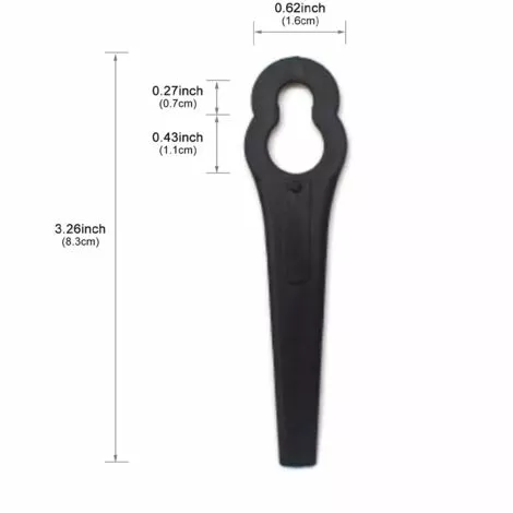 CHANCEY Lames De Tondeuse,Lames En Plastique De Tondeuse Rechange Robuste 100pcs Jardin Pelouse Tondeuse Accessoires,SEMAket,noir 4 CHANCEY Lames De Tondeuse,Lames En Plastique De Tondeuse Rechange Robuste 100pcs Jardin Pelouse Tondeuse Accessoires,SEMAket,noir – Image 2