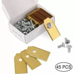 LITZEE 45 X Lames De Couteau En Titane Pour Toutes Les Tondeuses Robotiques Husqvarn/Automower/ Yardforce/Gardena(3g-0.75mm) Avec 45 Vis, Lames De Rechange Pour Modèles 105,310,315,320,420,430x,r40i