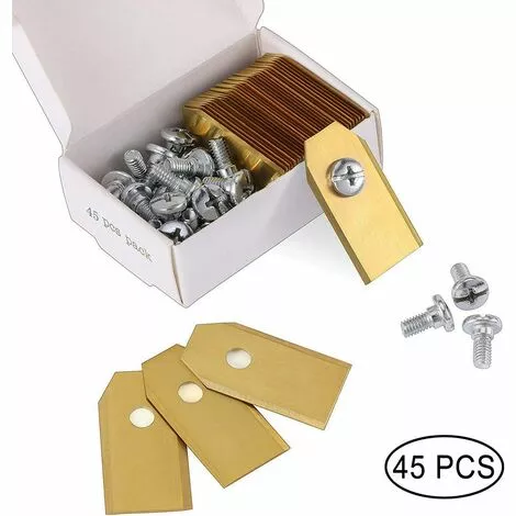 LITZEE 45 X Lames De Couteau En Titane Pour Toutes Les Tondeuses Robotiques Husqvarn/Automower/ Yardforce/Gardena(3g-0.75mm) Avec 45 Vis, Lames De Rechange Pour Modèles 105,310,315,320,420,430x,r40i 3 LITZEE 45 X Lames De Couteau En Titane Pour Toutes Les Tondeuses Robotiques Husqvarn/Automower/ Yardforce/Gardena(3g-0.75mm) Avec 45 Vis, Lames De Rechange Pour Modèles 105,310,315,320,420,430x,r40i