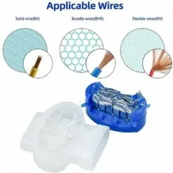HKLFFJA Connecteurs De Câble,Set De Connecteurs De Câbles,Lot De 40 Connecteurs De Câble Remplis Des Résines,Étanches,Sûrs,Dénudage Inutile,pour Robot Tondeuse Jardin Extérieur Et Voiture -Tondeuse Et Accessoires Boutique 57478687 4