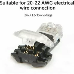 DECKON 12Pcs Connecteurs De Câble En T, 12V Etanches Connecteur De Fil Electrique à 2 Broches Connecteur Basse Tension Pour Connexion Electrique Temporaire / Audio / Vidéo / Eclairage 9 DECKON 12Pcs Connecteurs De Câble En T, 12V Etanches Connecteur De Fil Electrique à 2 Broches Connecteur Basse Tension Pour Connexion Electrique Temporaire / Audio / Vidéo / Eclairage -Tondeuse Et Accessoires Boutique 57597798 3