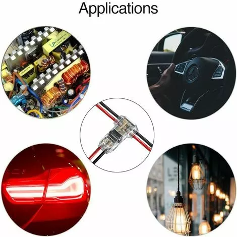 DECKON 12Pcs Connecteurs De Câble En T, 12V Etanches Connecteur De Fil Electrique à 2 Broches Connecteur Basse Tension Pour Connexion Electrique Temporaire / Audio / Vidéo / Eclairage 7 DECKON 12Pcs Connecteurs De Câble En T, 12V Etanches Connecteur De Fil Electrique à 2 Broches Connecteur Basse Tension Pour Connexion Electrique Temporaire / Audio / Vidéo / Eclairage – Image 5