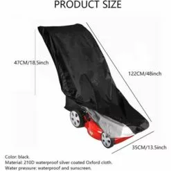 ABCRITAL Housses De Tondeuse À Gazon Imperméables - Housse De Protection Anti-Poussière En Polyester Oxford 210D Robuste Avec Sac De Rangement,122 * 47 * 35Cm -Tondeuse Et Accessoires Boutique 57779331 4