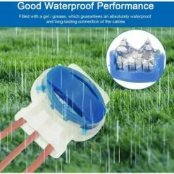 TINOR 20 Pièces Connecteurs De Câble Remplis Des Résines Connecteur Etanche 3 Trous Avec Pince Auto-Dénudante ABS Isolé Pour Les Tondeuses à Gazon Robotisées D'Extérieur, Les Jardins -Tondeuse Et Accessoires Boutique 58345599 2