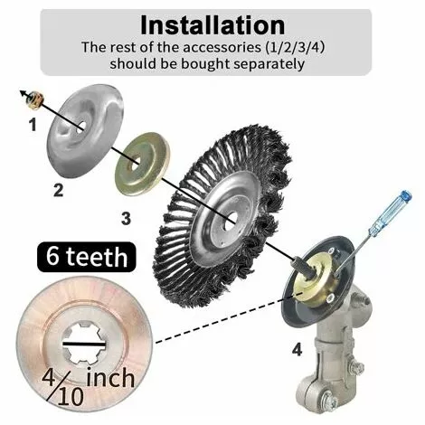 GRID COOL Lame De Coupe-herbe à Tête De Coupe-herbe De 8 Pouces Avec Kit D'adaptateur Universel 4pcs 5 GRID COOL Lame De Coupe-herbe à Tête De Coupe-herbe De 8 Pouces Avec Kit D'adaptateur Universel 4pcs – Image 3