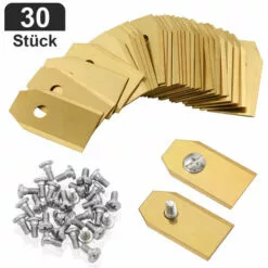 VINGO 30 Lames De Tondeuses-robots En Titane Pour Ardumower, Husqvarna Automower 0,75mm - Jaune