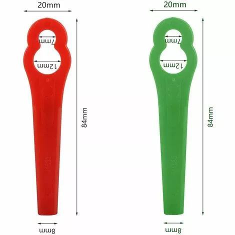 FVBJD 50 Pièces Lames En Plastique,Florabest Border Cutter, Lame De Tondeuse En Plastique Pour Coupe Bordure Florabest(La Couleur Verte) 4 FVBJD 50 Pièces Lames En Plastique,Florabest Border Cutter, Lame De Tondeuse En Plastique Pour Coupe Bordure Florabest(La Couleur Verte) – Image 2