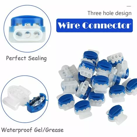 FVBJD 18 Pièces Connecteurs De Câble Remplis Des Résines, Connecteurs Pour Câble Périphérique, 314 Connecteurs De Câble Étanche 3 Trous, Parfait Pour Jardin & Extérieur Et Tondeuse Robot 5 FVBJD 18 Pièces Connecteurs De Câble Remplis Des Résines, Connecteurs Pour Câble Périphérique, 314 Connecteurs De Câble Étanche 3 Trous, Parfait Pour Jardin & Extérieur Et Tondeuse Robot – Image 3
