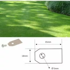 CYCLINGCOLORS 9x Lames De Robots Tondeuses + 9x écrous Compatible Avec GARDENA Yardforc Série R38 R40 R45 R50 R70 R75 R80 R100 R130 SC600 SC900 35x18mm Acier Inoxydable -Tondeuse Et Accessoires Boutique 59087280 2