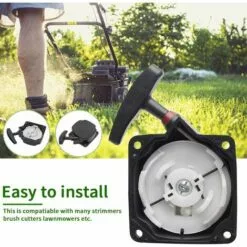 ABCRITAL Tondeuse À Gazon, Démarrage Facile, Assemblage Universel, Tirette À Lanceur Et Débroussailleuse (Taille : Fil D'Acier Noir) -Tondeuse Et Accessoires Boutique 59208037 5