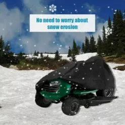 TRIOMPHE Housse De Tondeuse Housse De Protection Pour Tondeuse à Gazon Housse De Tracteur De Pelouse En Tissu Imperméable Et Anti-UV 210D Pour Extérieur Jardin Pelouse Avec Sac De Stockage ,(183X137X117cm） T-Audace -Tondeuse Et Accessoires Boutique 59400874 4