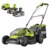 Pack RYOBI Tondeuse 18V Brushless RY18LMX37A-150 - 1 Batterie 3.0Ah High Energy - 1 Batterie 5,0 Ah - Chargeur Rapide -Tondeuse Et Accessoires Boutique 59498232 1