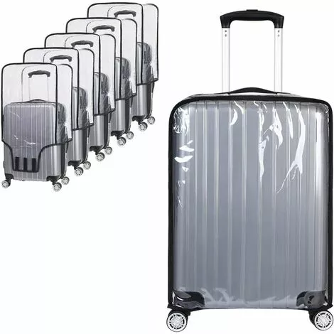 HEGUYEY Housse De Protection Pour Bagages,22 Pouces Housse Protection De Valise,Transparent PVC Couvertures De Valise Imperméable De Voyage Housse De Protection De Valise 3 HEGUYEY Housse De Protection Pour Bagages,22 Pouces Housse Protection De Valise,Transparent PVC Couvertures De Valise Imperméable De Voyage Housse De Protection De Valise