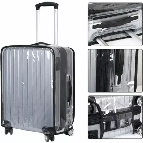 HEGUYEY Housse De Protection Pour Bagages,22 Pouces Housse Protection De Valise,Transparent PVC Couvertures De Valise Imperméable De Voyage Housse De Protection De Valise 6 HEGUYEY Housse De Protection Pour Bagages,22 Pouces Housse Protection De Valise,Transparent PVC Couvertures De Valise Imperméable De Voyage Housse De Protection De Valise – Image 4