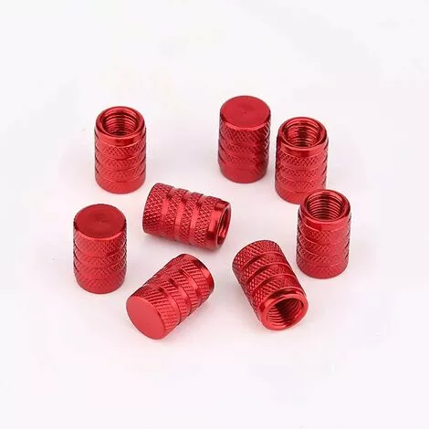 IRISFR Bouchons De Tige De Valve Voiture De Pneu, Couvercle De Bouchon De Valve De Pneu En Aluminium Avec Anneau En Caoutchouc Pour Voitures, SUV, Vélos, Velo Camions, Motos (Rouge), Lilaris 8 Pièces 6 IRISFR Bouchons De Tige De Valve Voiture De Pneu, Couvercle De Bouchon De Valve De Pneu En Aluminium Avec Anneau En Caoutchouc Pour Voitures, SUV, Vélos, Velo Camions, Motos (Rouge), Lilaris 8 Pièces – Image 4
