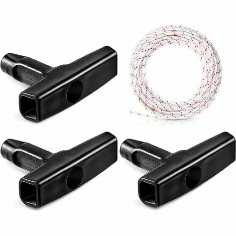 OUSUDELA Corde de démarrage 10m - 3mm avec 3 poignées - Compatible tondeuse, tronçonneuse, débroussailleuse 3 OUSUDELA Corde de démarrage 10m - 3mm avec 3 poignées - Compatible tondeuse, tronçonneuse, débroussailleuse