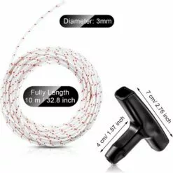 OUSUDELA Corde de démarrage 10m - 3mm avec 3 poignées - Compatible tondeuse, tronçonneuse, débroussailleuse 7 OUSUDELA Corde de démarrage 10m - 3mm avec 3 poignées - Compatible tondeuse, tronçonneuse, débroussailleuse -Tondeuse Et Accessoires Boutique 60280031 2