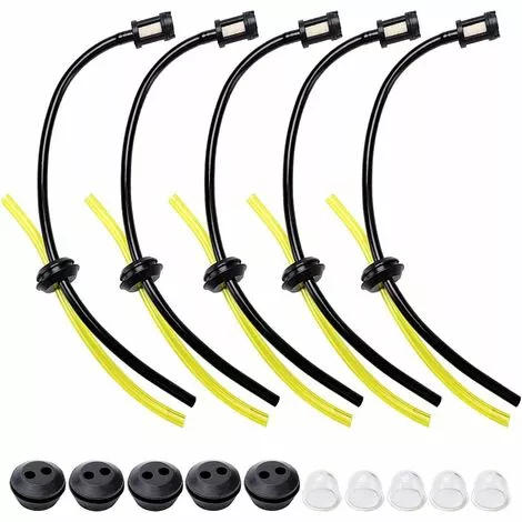 OUSUDELA 5 Ensembles Universel Filtre à Essence Kit, Tube D'étanchéité, Durites D'essence De Tondeuses Avec Poire D Amorçage, Pour Coupe-Herbe, Débroussailleuse, Tronconneuse Taille-Haie 3 OUSUDELA 5 Ensembles Universel Filtre à Essence Kit, Tube D'étanchéité, Durites D'essence De Tondeuses Avec Poire D Amorçage, Pour Coupe-Herbe, Débroussailleuse, Tronconneuse Taille-Haie