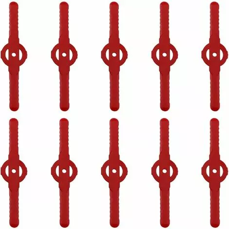 AOUGO 10 Pièces Lames De Tondeuse Jardin Tondeuse Accessoires, Lames De Rechange En Plastique, Outils De Jardin, Petit Trou 5mm, Pour Jardin Pelouse Tondeuse, Coupe-Bordures Sans Fil(Rouge) 3 AOUGO 10 Pièces Lames De Tondeuse Jardin Tondeuse Accessoires, Lames De Rechange En Plastique, Outils De Jardin, Petit Trou 5mm, Pour Jardin Pelouse Tondeuse, Coupe-Bordures Sans Fil(Rouge)