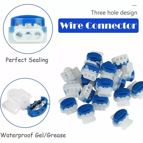 PESCE 18 Pièces Connecteurs De Câble Remplis Des Résines, Connecteurs Pour Câble Périphérique, 314 Connecteurs De Câble Étanche 3 Trous, Parfait Pour Jardin & Extérieur Et Tondeuse Robot 5 PESCE 18 Pièces Connecteurs De Câble Remplis Des Résines, Connecteurs Pour Câble Périphérique, 314 Connecteurs De Câble Étanche 3 Trous, Parfait Pour Jardin & Extérieur Et Tondeuse Robot – Image 3