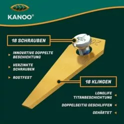EINEMGELD Lot De 18 Lames De Rechange En Titane Pour Robot Tondeuse Bosch Indego - Qualité Supérieure - Avec Concept Amélioré 8 EINEMGELD Lot De 18 Lames De Rechange En Titane Pour Robot Tondeuse Bosch Indego - Qualité Supérieure - Avec Concept Amélioré -Tondeuse Et Accessoires Boutique 61324866 3