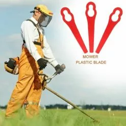 EINEMGELD 100 Pièces Jardin Pelouse Tondeuse Lames Plastique Accessoires De Tondeuse à Gazon Lames En Plastique Couteau De Rechange En Plastique Pour FRT18A FRT18A1 ART46155 FRT20A1 Accessoires -Tondeuse Et Accessoires Boutique 61325171 2