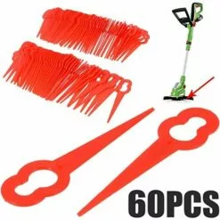 LITZEE Lames De Tondeuse à Gazon 60 Pièces, Remplacement De Lame De Tondeuse à Gazon, Couteau En Plastique Pour Tondeuse à Gazon Sans Fil, Lame De Rechange Pour Tondeuse à Gazon -Tondeuse Et Accessoires Boutique 61335111 3