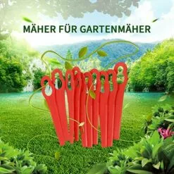 LITZEE Lames De Tondeuse à Gazon 60 Pièces, Remplacement De Lame De Tondeuse à Gazon, Couteau En Plastique Pour Tondeuse à Gazon Sans Fil, Lame De Rechange Pour Tondeuse à Gazon -Tondeuse Et Accessoires Boutique 61335111 4