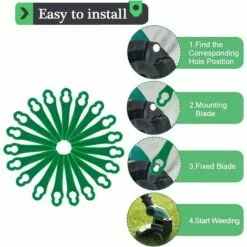 MINKUROW 100 Pièces Lames De Rechange BBC En Plastique, Lames De Coupe Pour Tondeuse à Gazon Et Jardin (vert) 8 MINKUROW 100 Pièces Lames De Rechange BBC En Plastique, Lames De Coupe Pour Tondeuse à Gazon Et Jardin (vert) -Tondeuse Et Accessoires Boutique 61362978 2