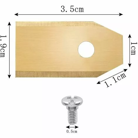 Lame De Tondeuse à Gazon En Acier Inoxydable - 35x18x0.75mm (Lot de 45) - HANBING 5 Lame De Tondeuse à Gazon En Acier Inoxydable - 35x18x0.75mm (Lot de 45) - HANBING – Image 3