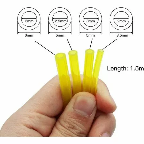 SINCèREETALI 4 Pièces Tuyaux D'Essence Longueur 1.5m Tuyau De Conduite De Carburant Universel Outils De Jardin Jaune Transparent Pour Souffleur Tondeuse Tronçonneuse Tondeuse à Gazon Accessoires 4 SINCèREETALI 4 Pièces Tuyaux D'Essence Longueur 1.5m Tuyau De Conduite De Carburant Universel Outils De Jardin Jaune Transparent Pour Souffleur Tondeuse Tronçonneuse Tondeuse à Gazon Accessoires – Image 2