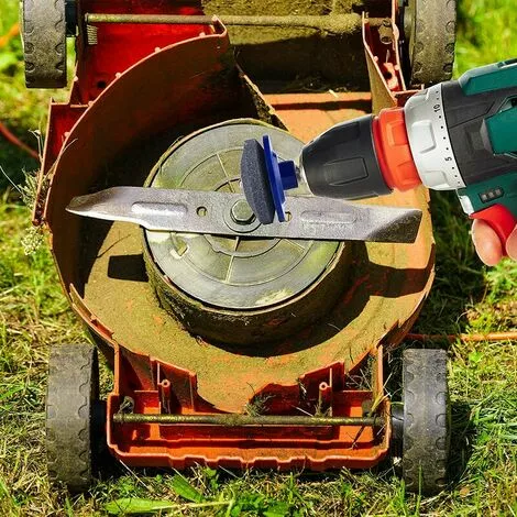 SINCèREETALI Lot De 4 Affûteurs De Lame De Tondeuse à Gazon, Accessoires De Tondeuse à Gazon Avec 1 Kit D'équilibrage De Lame, Outils D'affûtage De Lame De Tondeuse à Gazon 7 SINCèREETALI Lot De 4 Affûteurs De Lame De Tondeuse à Gazon, Accessoires De Tondeuse à Gazon Avec 1 Kit D'équilibrage De Lame, Outils D'affûtage De Lame De Tondeuse à Gazon – Image 5