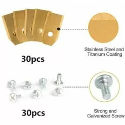 MONLY Lames En Acier Inoxydable De Tondeuse Robotique De Remplacement Pour Toutes Les Tondeuses Ă Gazon Robotis 30 Pices -Tondeuse Et Accessoires Boutique 64453471 2