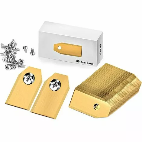 NAXUNNN Lame Titane pour Tondeuse Robot - 30 Pièces avec Vis - Compatible avec Plusieurs Marques et Modèles 3 NAXUNNN Lame Titane pour Tondeuse Robot - 30 Pièces avec Vis - Compatible avec Plusieurs Marques et Modèles
