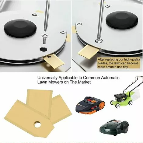 NAXUNNN Lame Titane pour Tondeuse Robot - 30 Pièces avec Vis - Compatible avec Plusieurs Marques et Modèles 7 NAXUNNN Lame Titane pour Tondeuse Robot - 30 Pièces avec Vis - Compatible avec Plusieurs Marques et Modèles – Image 5