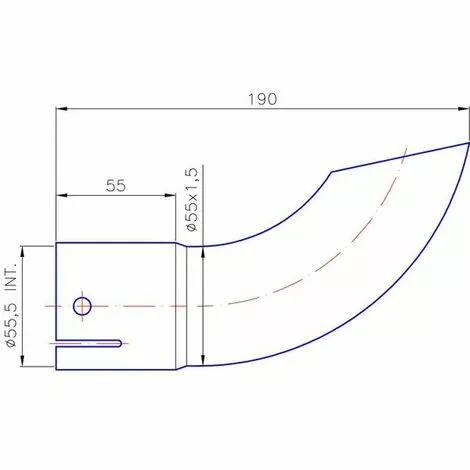 CYCLINGCOLORS Embout Tube Pot échappement Diamètre 55mm Longueur 190mm Noir Tracteur Engin Agricole Chantier 4 CYCLINGCOLORS Embout Tube Pot échappement Diamètre 55mm Longueur 190mm Noir Tracteur Engin Agricole Chantier – Image 2