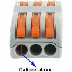 BEARSU Bornes De Connexion Automatique, Rapide Connecteur De Fil De Câble, Connecteur à écrou à Levier, Assortiment De Conducteurs Connecteurs De Fils Compacts SPL-3 (Paquet De 12) 8 BEARSU Bornes De Connexion Automatique, Rapide Connecteur De Fil De Câble, Connecteur à écrou à Levier, Assortiment De Conducteurs Connecteurs De Fils Compacts SPL-3 (Paquet De 12) -Tondeuse Et Accessoires Boutique 65098821 2