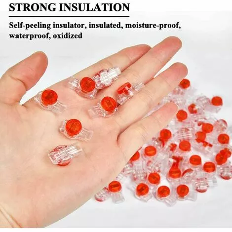 100pcs Scotchlok UY Connecteur Etanche,Connecteurs De CâBle Remplis Des RéSines Colliers De Connexion Pour Jardin & ExtéRieur La Tondeuse à Gazon Robotique S'arêern 5 100pcs Scotchlok UY Connecteur Etanche,Connecteurs De CâBle Remplis Des RéSines Colliers De Connexion Pour Jardin & ExtéRieur La Tondeuse à Gazon Robotique S'arêern – Image 3