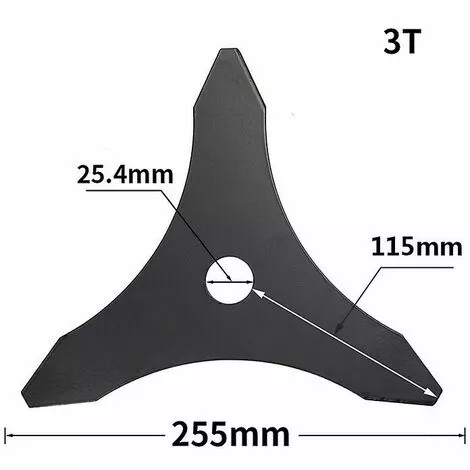 BDD Accessoires De Jardin Lame De Tondeuse à Gazon Lame De Scie Triangulaire (Noir) 6 BDD Accessoires De Jardin Lame De Tondeuse à Gazon Lame De Scie Triangulaire (Noir) – Image 4