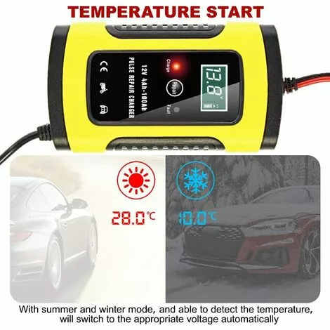 OSQI Chargeur De Batterie Intelligent Portable à écran LCD 6A/12V Avec Type De Réparation De Protections Multiples Pour Batterie De Moto De Voiture 5 OSQI Chargeur De Batterie Intelligent Portable à écran LCD 6A/12V Avec Type De Réparation De Protections Multiples Pour Batterie De Moto De Voiture – Image 3