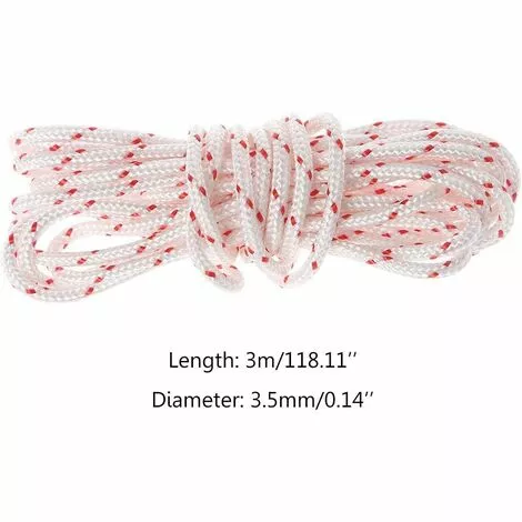 OSQI Corde De Démarrage De 3 M X 3,5 Mm Pour Tondeuse à Gazon Avec Tronçonneuse. 7 OSQI Corde De Démarrage De 3 M X 3,5 Mm Pour Tondeuse à Gazon Avec Tronçonneuse. – Image 5