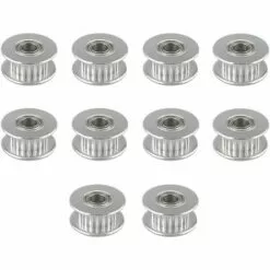 OSQI 10 Pcs Prime GT2 Poulie Idler 20 Dents 5mm Alésage, Alliage D'Aluminium GT2 Idler Avec Double Roulement à Billes, Pour Imprimante 3D 6mm Largeur Courroie De Distribution