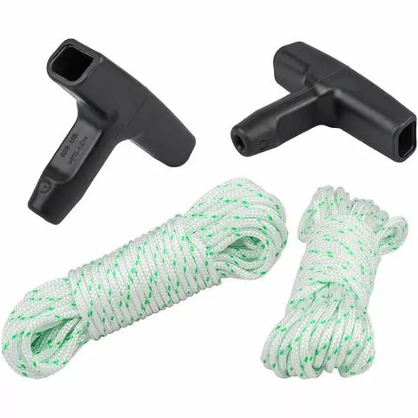 OSQI Lot De 2 Cordes De Démarrage De 10 M (diamètre : 3 Mm), Corde De Traction Avec 2 Poignées De Démarrage Pour Tondeuse à Gazon Husqvarna Stihl Poulan - Vert 5 OSQI Lot De 2 Cordes De Démarrage De 10 M (diamètre : 3 Mm), Corde De Traction Avec 2 Poignées De Démarrage Pour Tondeuse à Gazon Husqvarna Stihl Poulan - Vert – Image 3