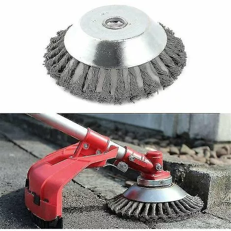 DONTODENT Roue En Fil D'acier Tondeuse à Gazon Tête De Coupe-herbe Brosse à Mauvaises Herbes Outil De Jardin Coupe-herbe Brosse Fil D'acier 8 Pouces 5 DONTODENT Roue En Fil D'acier Tondeuse à Gazon Tête De Coupe-herbe Brosse à Mauvaises Herbes Outil De Jardin Coupe-herbe Brosse Fil D'acier 8 Pouces – Image 3